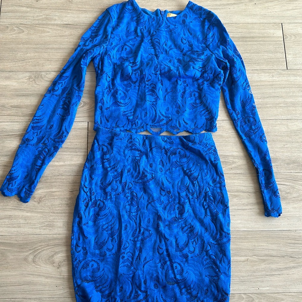 H&M electric blue evening going out set